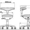 Tabouret Dentaire ASSISTANTE - ASSIST PLUS  - PRO70030