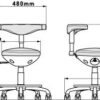 Tabouret Dentaire ASSISTANTE - ASSIST - PRO70040
