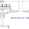 Materiel Dentaire - Cart duo sur bras pivotant 1-208