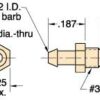 Composants dentaire - Raccorsds cannele M 2.5 int. 1.6mm REF.11-750-2