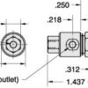 Composants dentaire - Valve 3 voies a clapet N/F   REF MAV-3